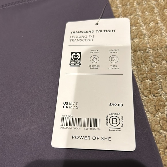 ATHLETA MED TALL TRANSCEND 7/8 TIGHTNEW WITH TAGS - Picture 3 of 6